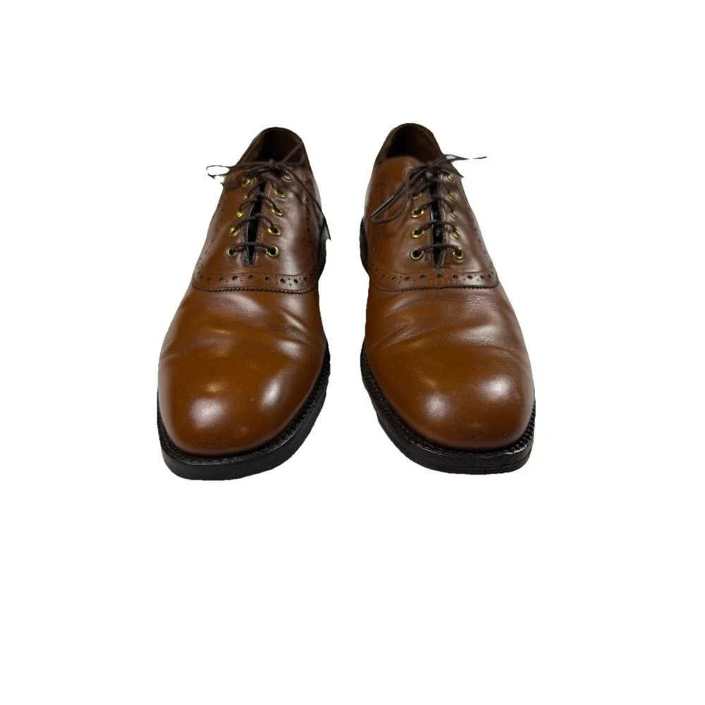 Johnston & Murphy Aristocraft Men's Size 10AAA Leather Brown Brogue Oxford Shoes